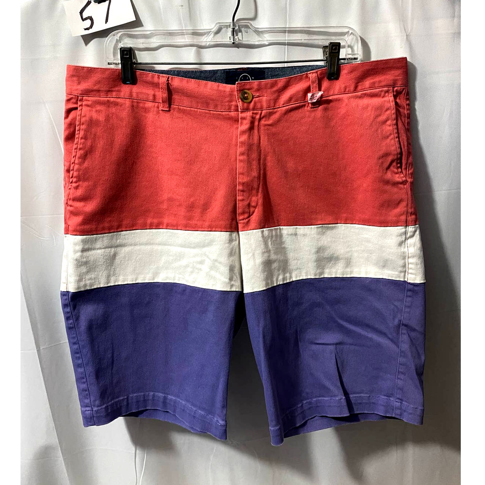 Even Tide Shorts Mens 36 Red Blue Wht Summer Wear Casual